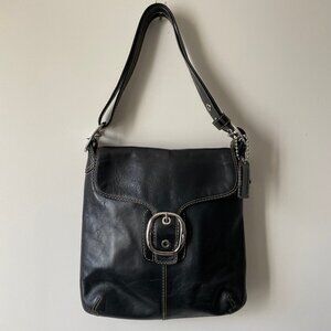 Coach leather bag, color: black